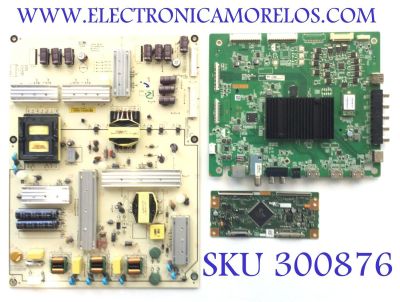 KIT DE TARJETAS PARA TV VIZIO / NUMERO DE PARTE 0170CAR07E00M 654 / 1P-014BJ00-4011 / CAQ01-4L / T-CON RUNTK5489TP / 1P-013BJ00-401L / RUNTK0116FV / FUENTE 09-60CAP080-01 / 1P-114A800-1011 / CAP08 PW / MODELO E70-C3 / E70-C3 LFTRSAAR